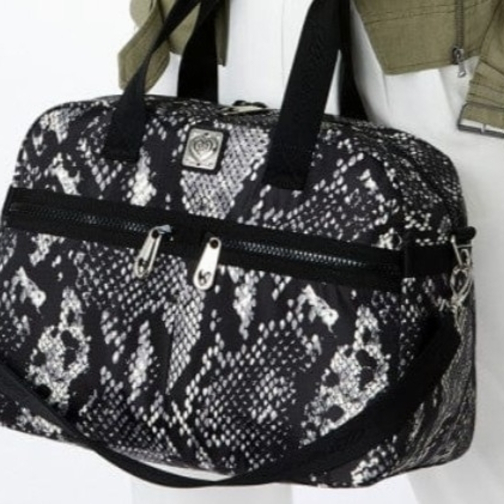 Brighton Snake Print Duffel w/Cosmetic Bag Free😎 (Barely Worn)